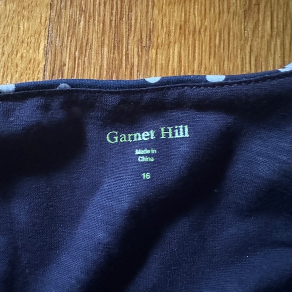 Garnet Hill Navy Blue & White Nautical/ Retro-Inspired Dress, Size 16, NWOT - Picture 5 of 9